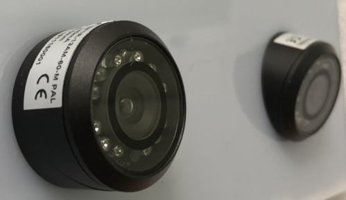 dual vehicle reversing camera, flush mount