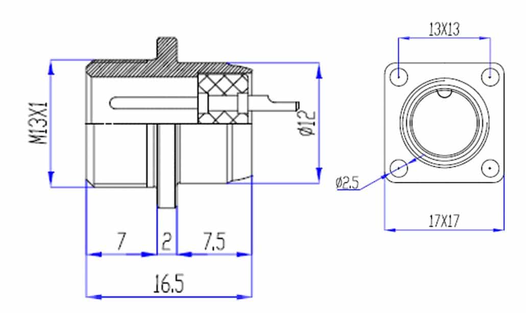 Flange dimensions